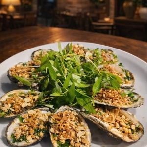 Hàu Nướng Mỡ Hành